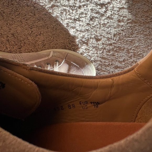 MEPHISTO HARRISON Mens Sneakers Taupe Beige Leather Velvet Size 12 - Picture 6 of 10